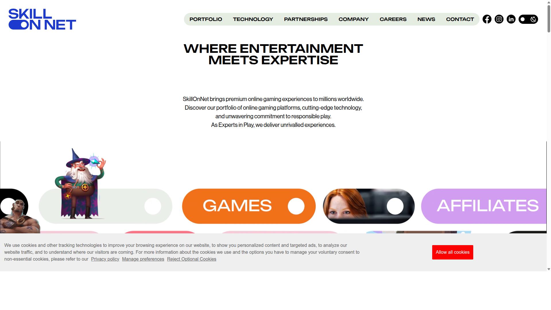 SkillOnNet website